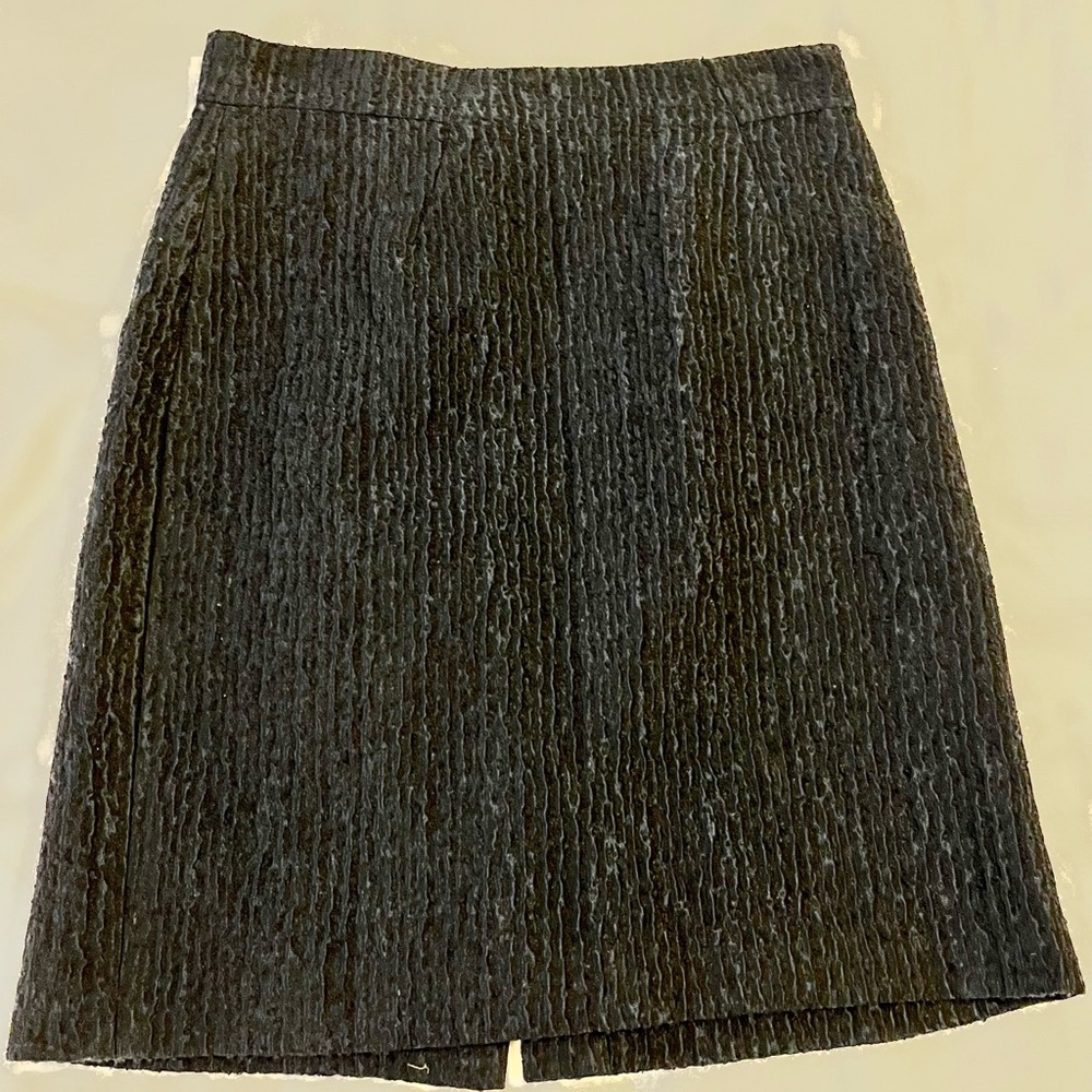 Textured Navy Ann Taylor 4 high waist pencil skirt